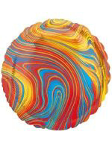 Picture of MARBLE COLOURFUL ROUND FOIL BALLOON - 17 INCH